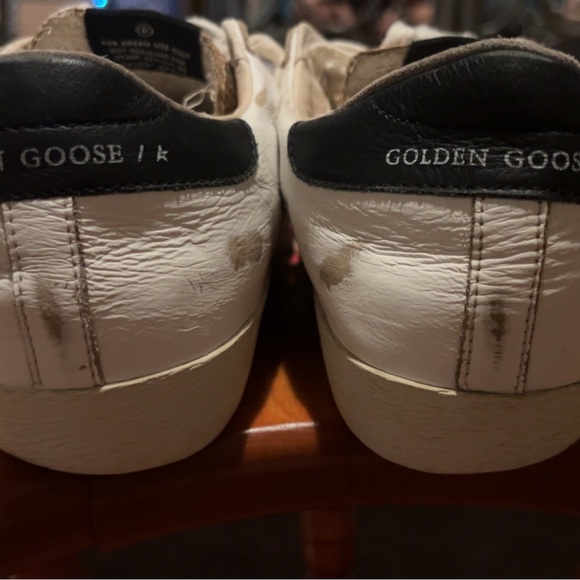 Golden Goose Gold Glitter and White Sneakers - Picture 5 of 14